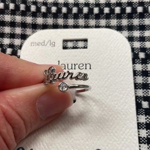 Personalized LAUREN name ring